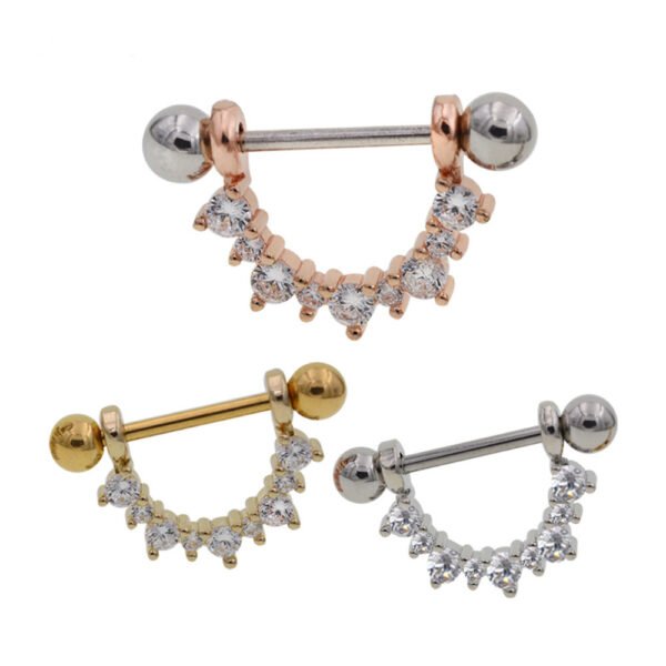 Nipple Ring U-shaped Diamond Nipple Ring Ornament Accessories - Image 9
