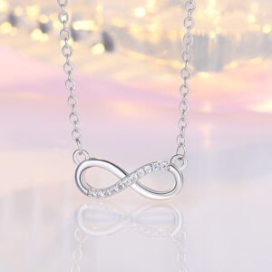 Japanese And Korean Sweet Art Micro Rhinestone 8-shaped Clavicle Necklace