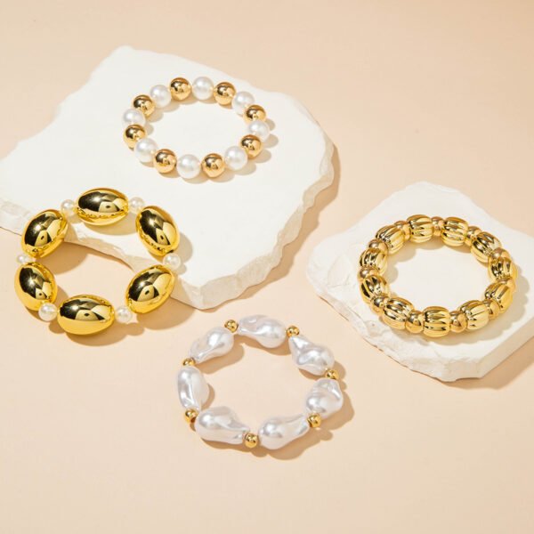 New Multi-layer Line Winding Geometric Open Bracelet Suit - Image 6
