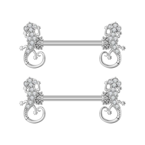 Unisex Zircon Stainless Steel Nipple Piercing - Image 5
