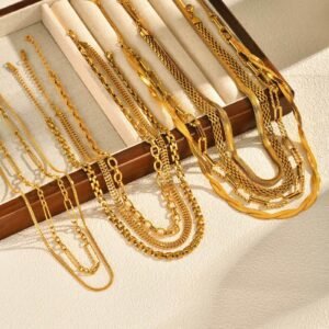Snake Bones Chain Mesh Twist Necklace