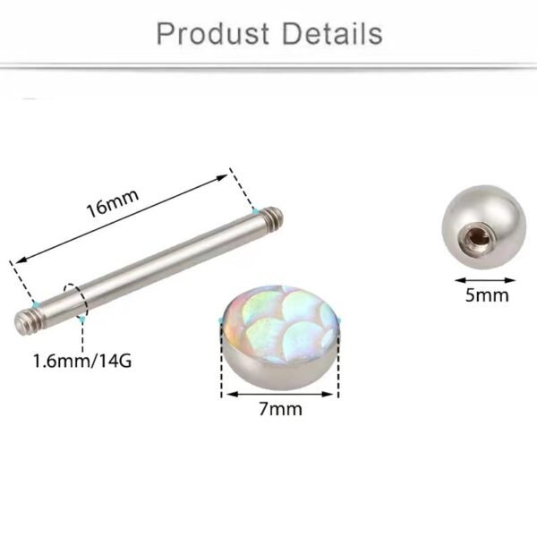 Unisex Fish Scale Gradient Tongue Piercing - Image 8