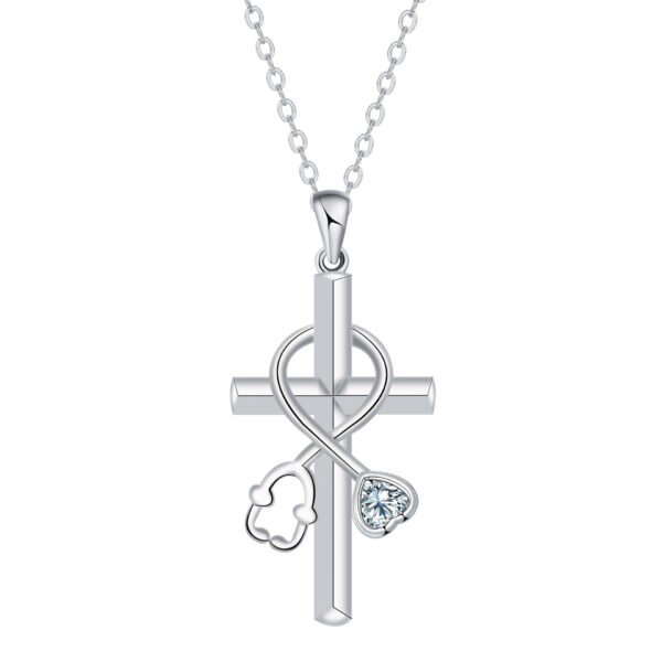 Women's Cross Stethoscope Copper Necklace - Image 5