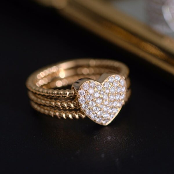 Twisted Heart Silver Ring