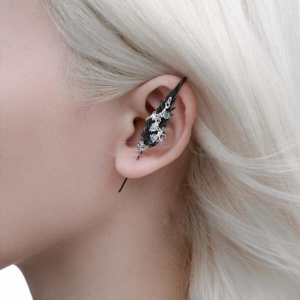 Wing Geometric Alloy Ear Stud Piercing - Image 6
