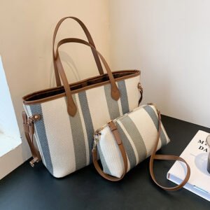 Contrast Color Tote Bag