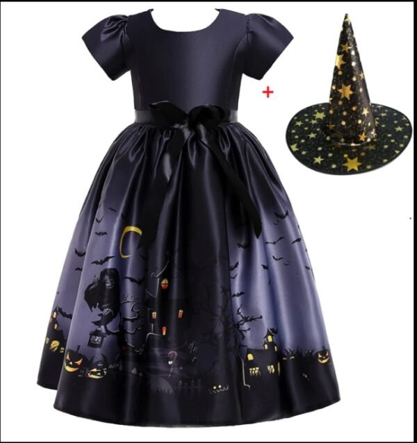 Girls' Halloween Princess Mesh Dress - Image 2