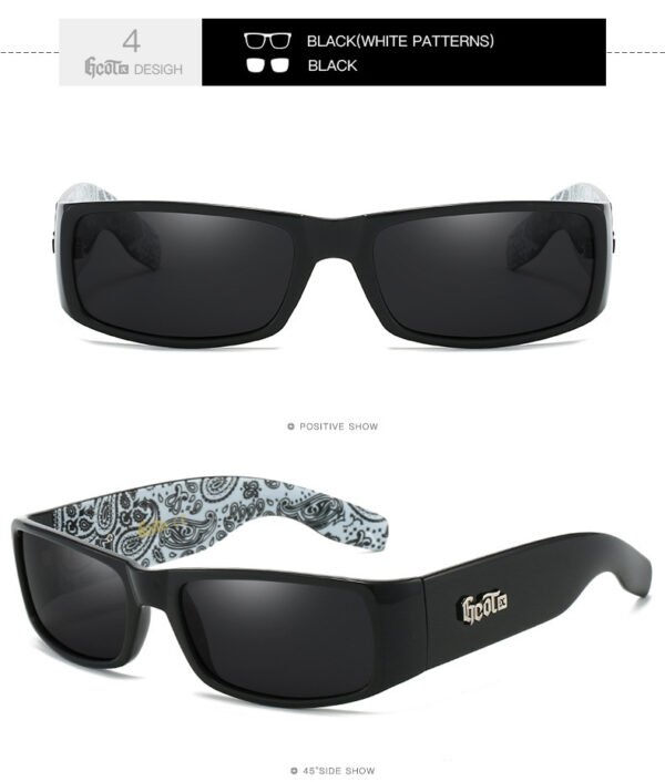Fashion Brand Plaid Hip Hop Fashion West Coast Polarized Sunglasses - Image 6