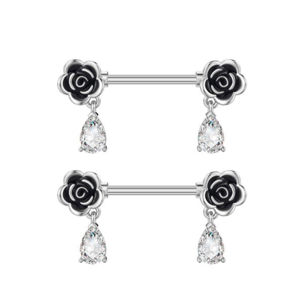 Unisex Zircon Stainless Steel Nipple Piercing - Image 8