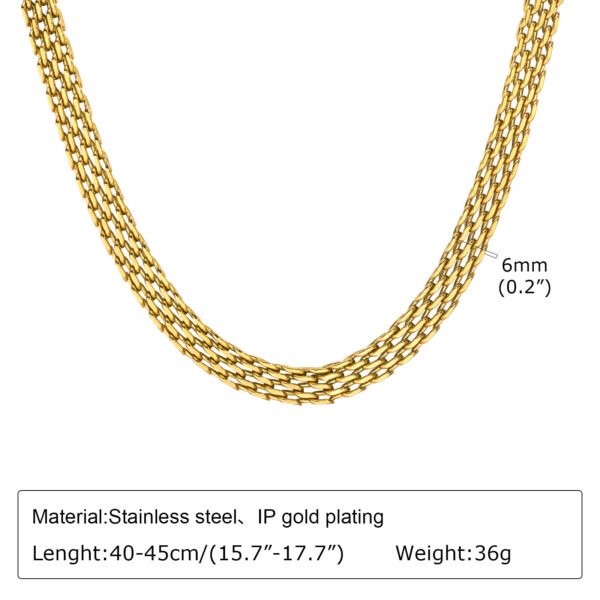 Snake Bones Chain Mesh Twist Necklace - Image 9