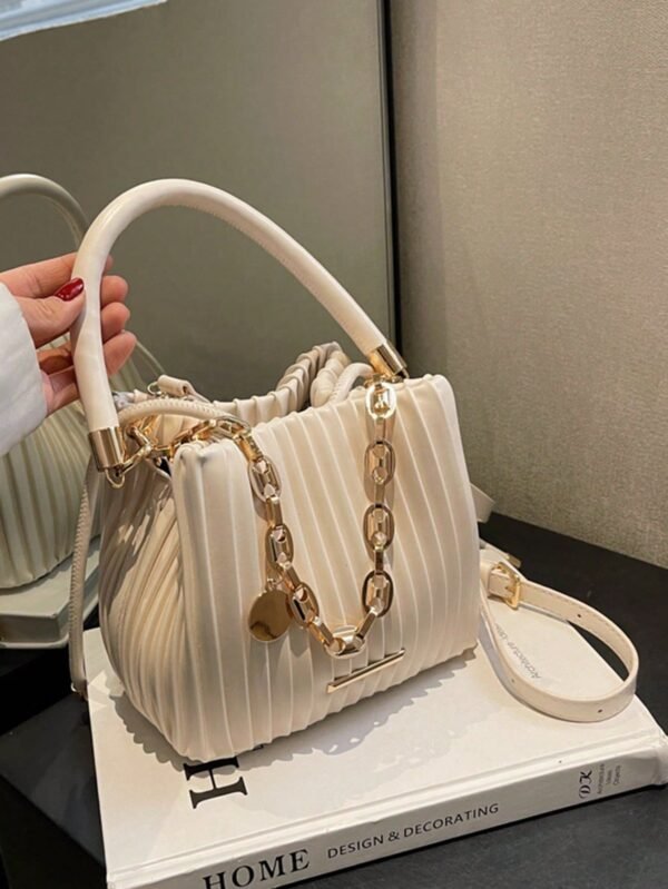 Women's Pearl Lace Chain Small Square Crossbody Bag - Image 7