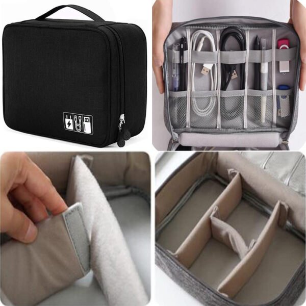 Electronics Luggage Black Red Blue Grey - Image 3