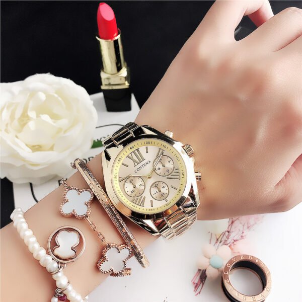 Women's Fashion Diamond Quartz Mesh Strap Watch - Image 7