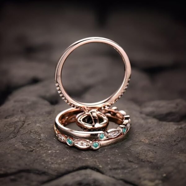 Fashion Personality Three-in-one Emerald Laminated Ring - Image 6