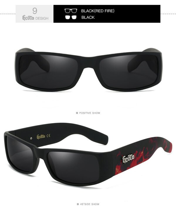 Fashion Brand Plaid Hip Hop Fashion West Coast Polarized Sunglasses - Image 7