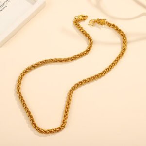Personality Simple Titanium Steel No Fading Snake Bones Chain