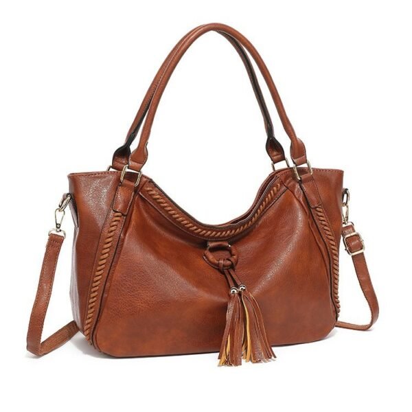 Women's Retro PU Bucket Shoulder Messenger Bag - Image 10