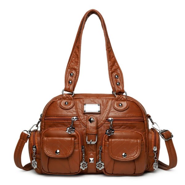 Retro Women's PU Chain Messenger Bag - Image 6