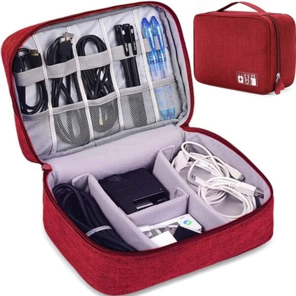 Electronics Luggage Black Red Blue Grey - Image 2