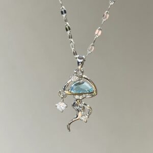 Blue Jellyfish Necklace