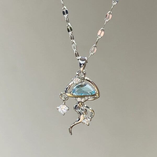 Blue Jellyfish Necklace