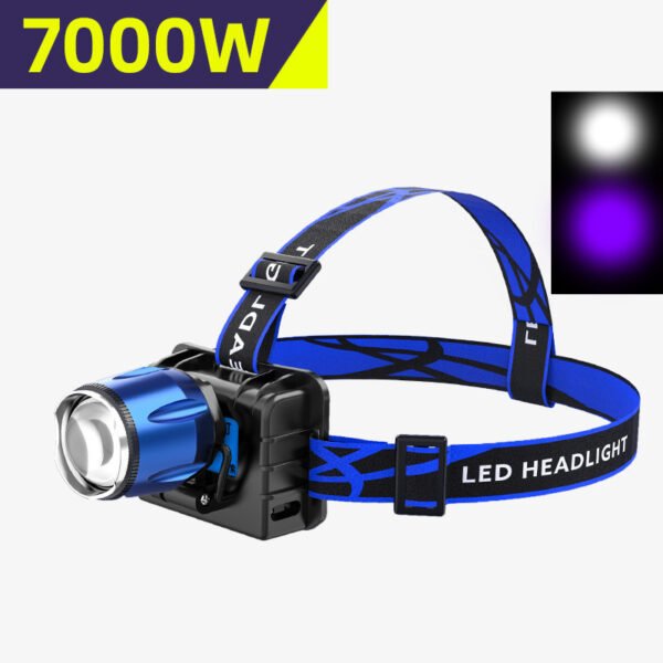 Scorpion Strong Charging Headlight Super Bright Purple Light - Image 3