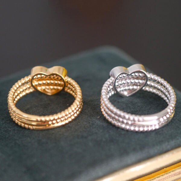 Twisted Heart Silver Ring
