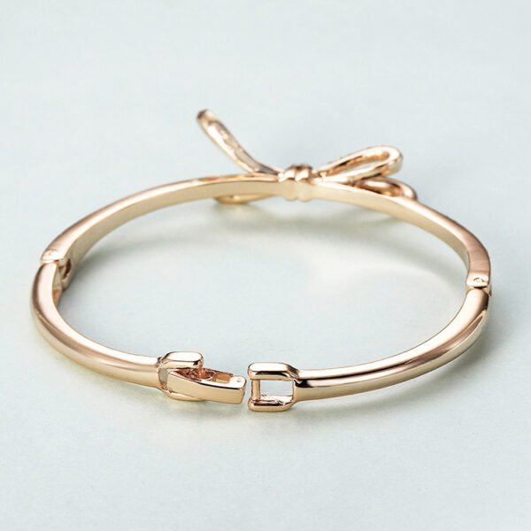 Women's Bracelets, Diamonds, Bows, Rose Gold Alloy Bracelets - Image 2