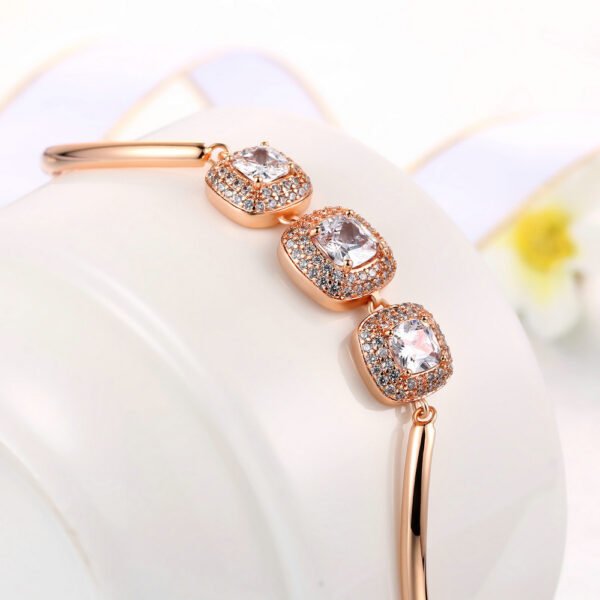 Popular Square Rock Candy Full Diamond Women's Bracelet - Image 3
