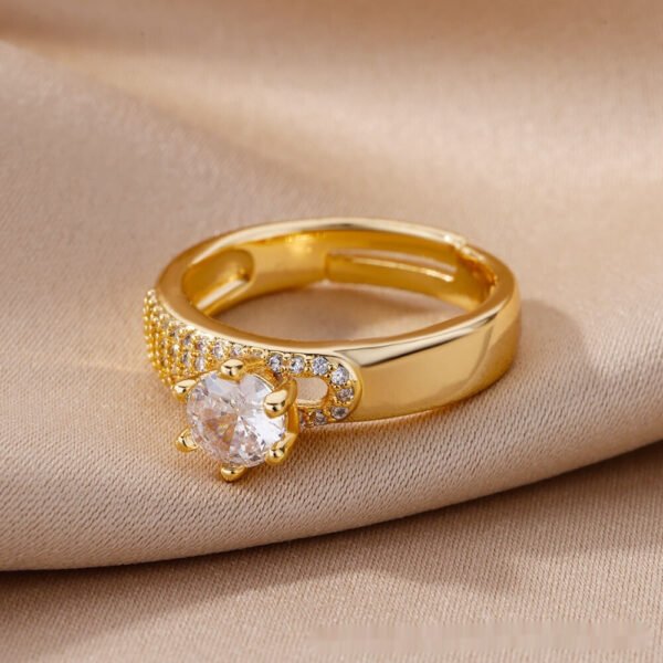 Female Creative Double-layer Cross Frame Ring - Image 3