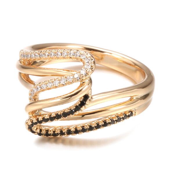Fashion Personality Micro-inlaid Zircon Ring Women - Image 3