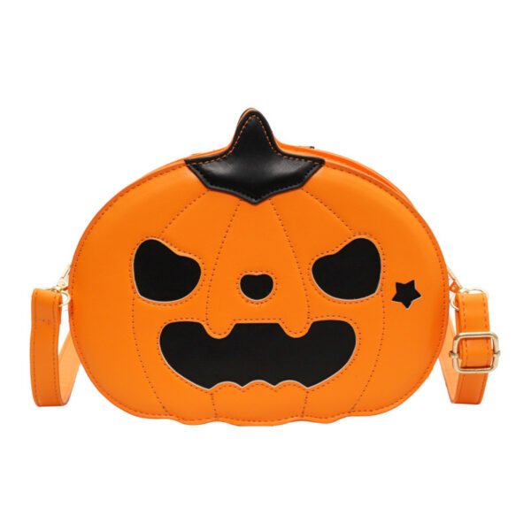 Women's Halloween Pumpkin PU Shoulder Messenger Bag - Image 5