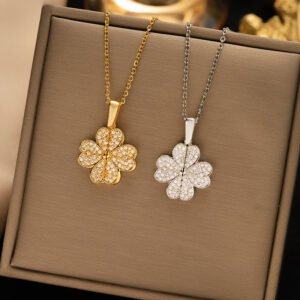 Women's Diamond Clover Necklace Special Interest Light Luxury