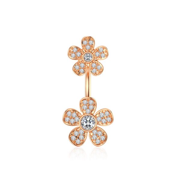 Women's Butterfly Star Zircon Navel Ring - Image 7