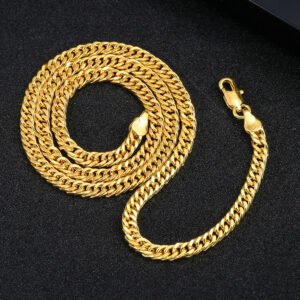 4MM Gold-plated NK Squashed Necklace Ornament