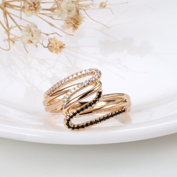 Fashion Personality Micro-inlaid Zircon Ring Women - Image 5