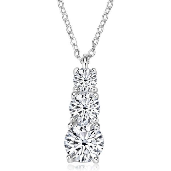 Three-stone pendant necklace