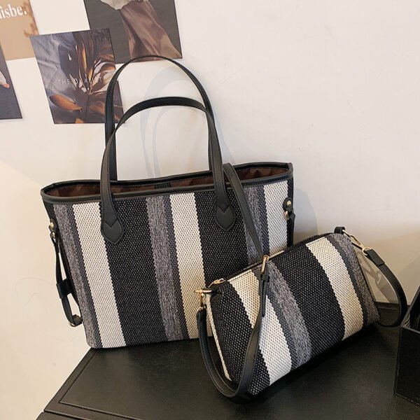 Women's Urban Simplicity Contrast Color Tote Bag - Image 5
