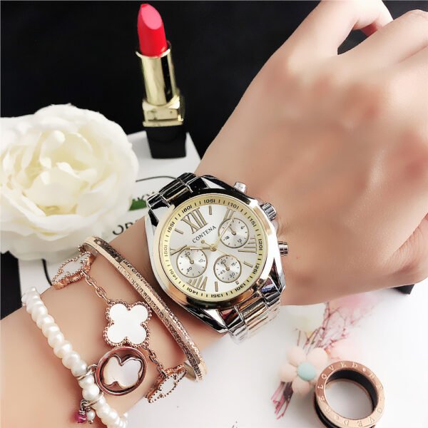 Women's Fashion Diamond Quartz Mesh Strap Watch - Image 6