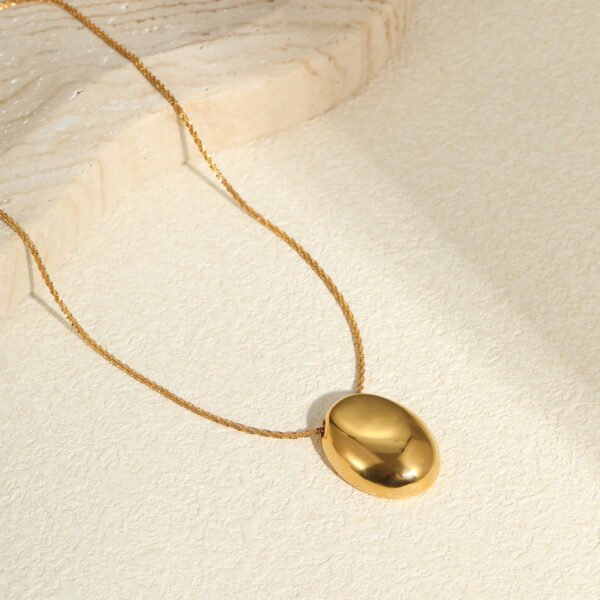 Women's Gold-Plated Geometric Long Necklace - Image 2