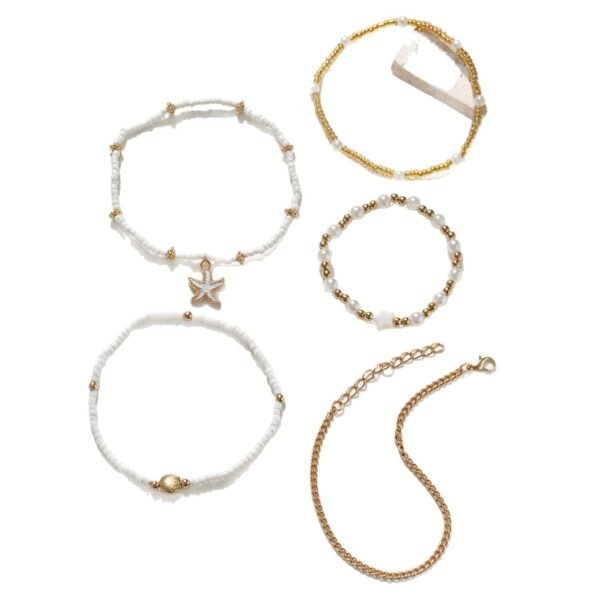 5 Pieces Suit Fashion Anklets For Women - Image 4