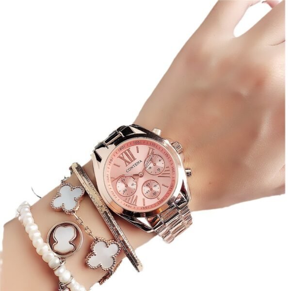 Women's Fashion Diamond Quartz Mesh Strap Watch - Image 9