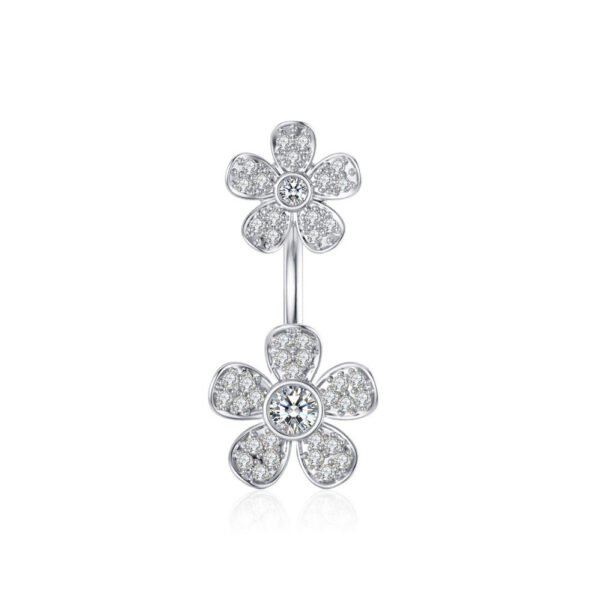 Women's Butterfly Star Zircon Navel Ring - Image 2