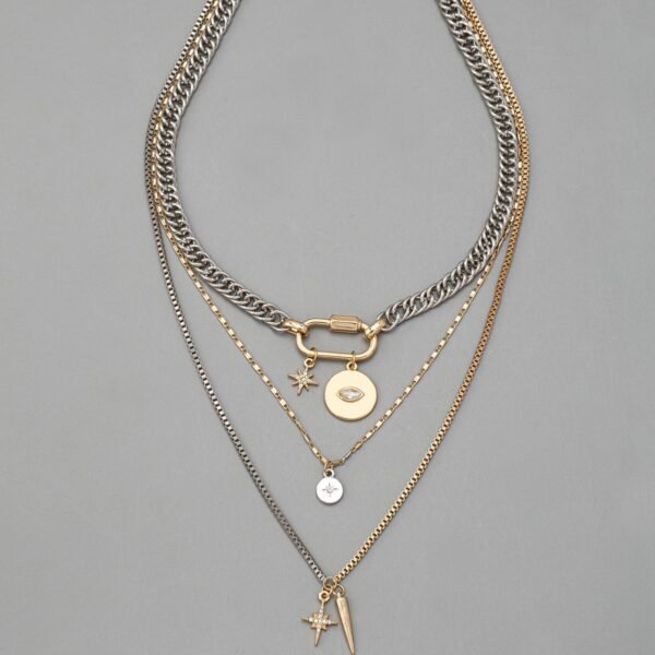 Women's Multi-Layer Eye Pendant Alloy Necklace - Image 2