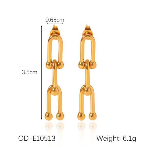 Unisex Stainless Steel Horseshoe Jewelry Set - Image 8