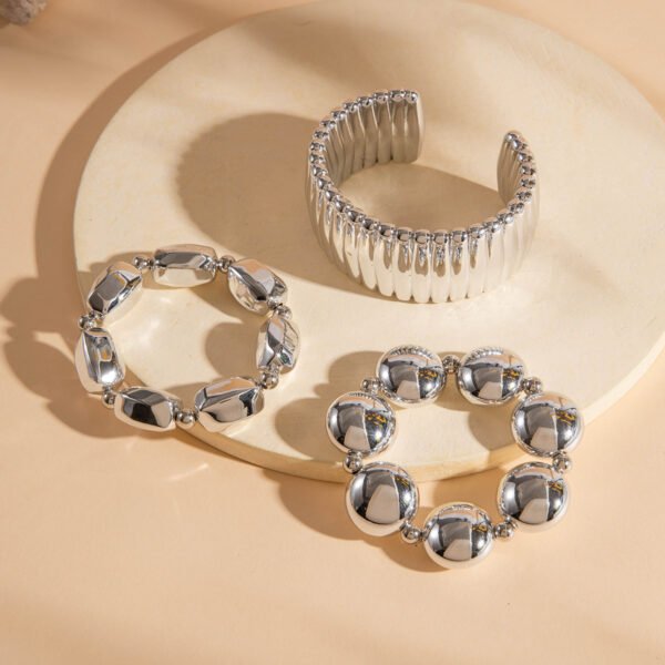 New Multi-layer Line Winding Geometric Open Bracelet Suit - Image 10