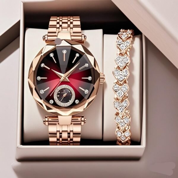 Women's Casual Simple Quartz Watch With Diamond - Image 5