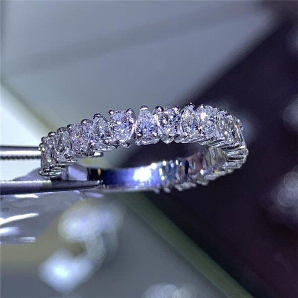 Simple Luxury Inlaid Waterdrop Rhinestone Rings Women's Simple - Image 7