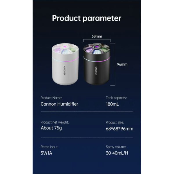 Car Mute Portable Large Spray Ambience Light Humidifier - Image 5