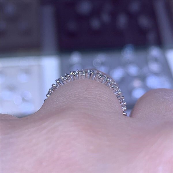 Simple Luxury Inlaid Waterdrop Rhinestone Rings Women's Simple - Image 8